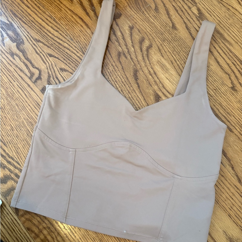 Abercrombie Tan Sleeveless Crop Top